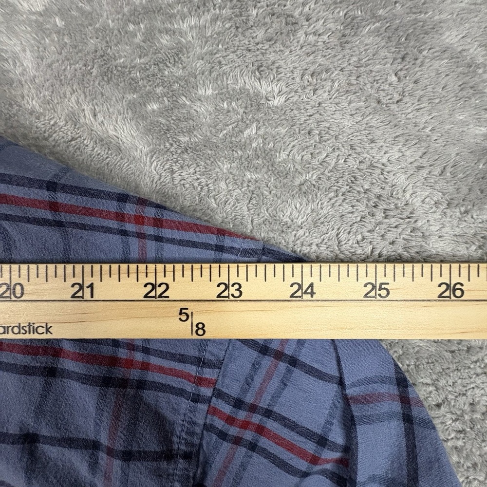 Columbia Men's 4XL Blue & Red Plaid Button Down Shirt Stretch Cotton SEE DESC - Picture 13 of 14